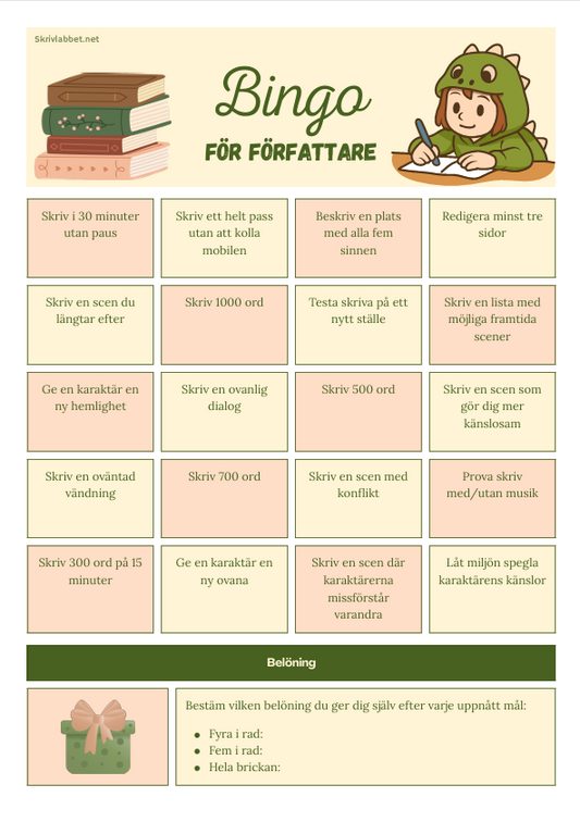 Bingo för författare